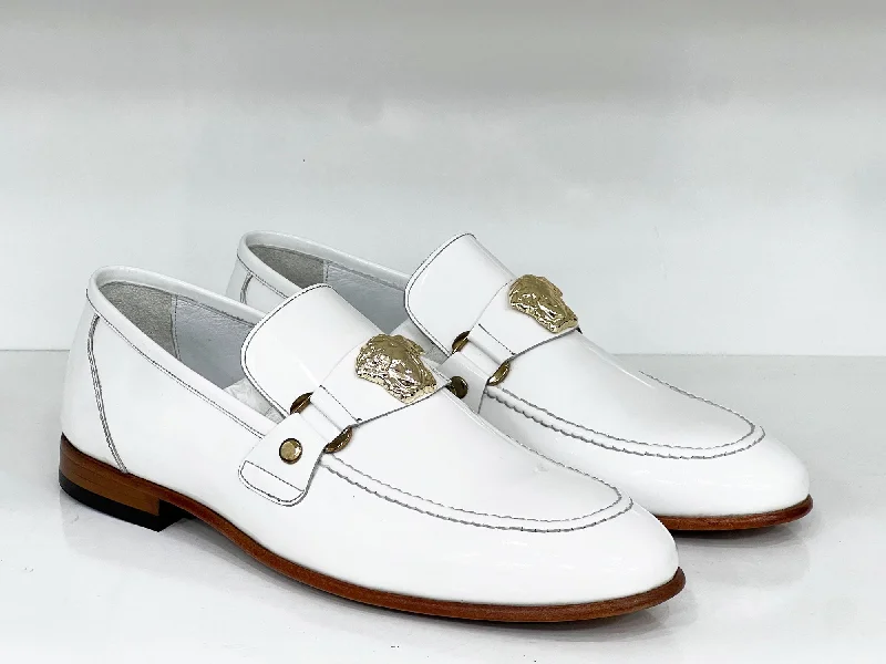 Women's Premium Leather Tassel Loafers in Dark Brown for a Classic Office Look Style: SL655P-White Women's Premium Leather Tassel Loafers in Dark Brown for a Classic Office Look Style: SL655P-White