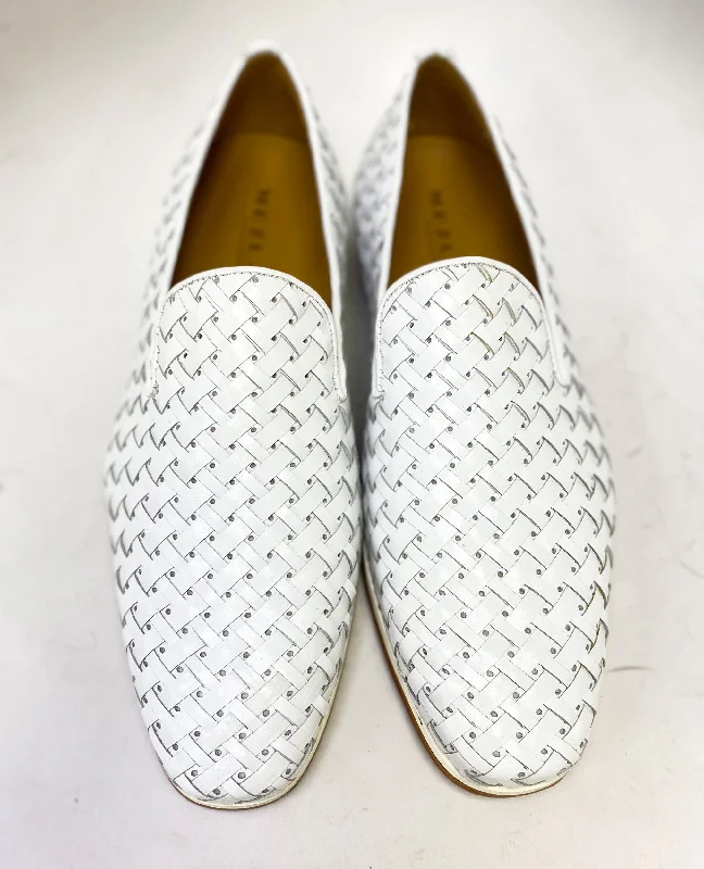 Women's Bow - Embellished Loafers in Red for a Feminine Touch Style: R21558-White