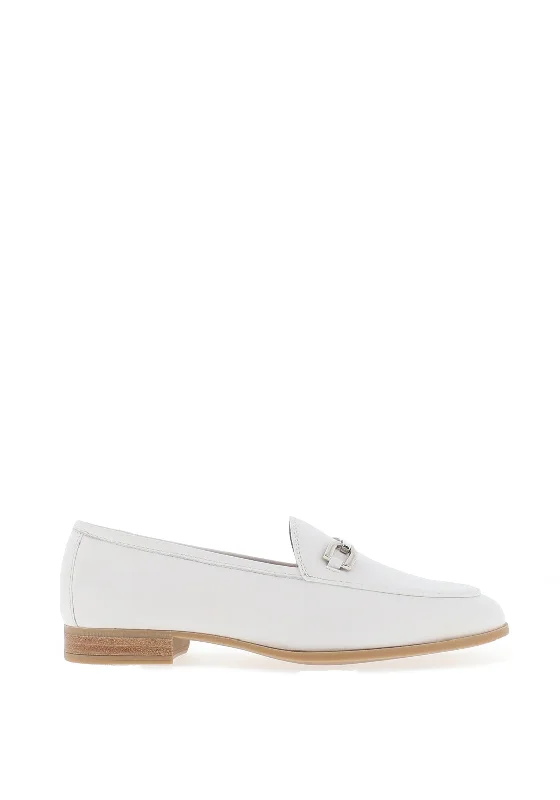 Women's Bow - Embellished Loafers in Red for a Feminine Touch Unisa Dalcy Leather Chain Loafer, White Women's Bow - Embellished Loafers in Red for a Feminine Touch Unisa Dalcy Leather Chain Loafer, White