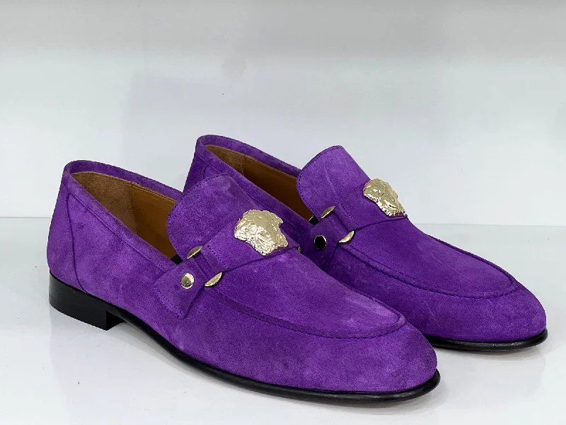Women's Glitter - Embellished Loafers in Silver for a Sparkly Party Look Style: SL655S-Purple Women's Glitter - Embellished Loafers in Silver for a Sparkly Party Look Style: SL655S-Purple