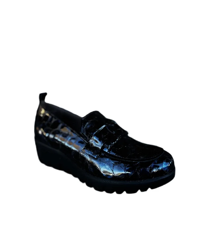 Women's Cashmere - Lined Loafers in Burgundy for Warmth in Winter C33303 Navy Loafer Wedge Women's Cashmere - Lined Loafers in Burgundy for Warmth in Winter C33303 Navy Loafer Wedge