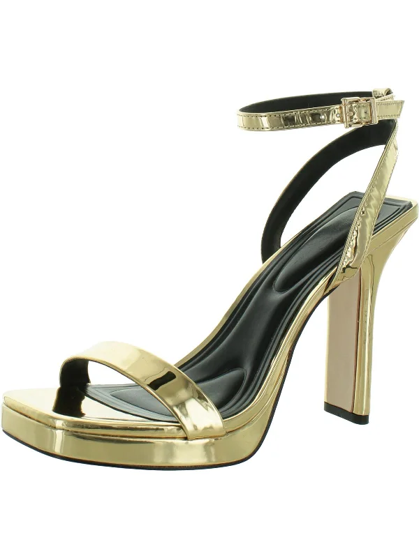 Elastic - Strap Women's Sandals with a Padded Toe in Teal for Easy On - and - OffAdonia Womens Iridescent Heels Elastic - Strap Women's Sandals with a Padded Toe in Teal for Easy On - and - OffAdonia Womens Iridescent Heels