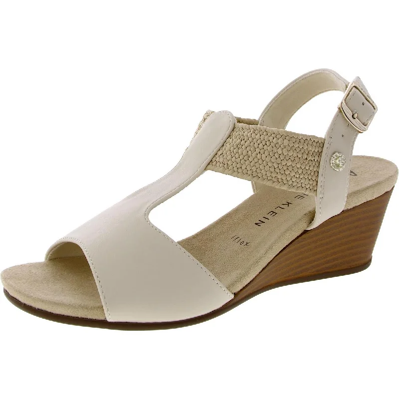 Women's Leather - Strapped Sandals with a Braided Detail in Brown for a Rustic AppealAnne Klein Womens Brody Faux Leather Slingback Wedge Sandals Women's Leather - Strapped Sandals with a Braided Detail in Brown for a Rustic AppealAnne Klein Womens Brody Faux Leather Slingback Wedge Sandals