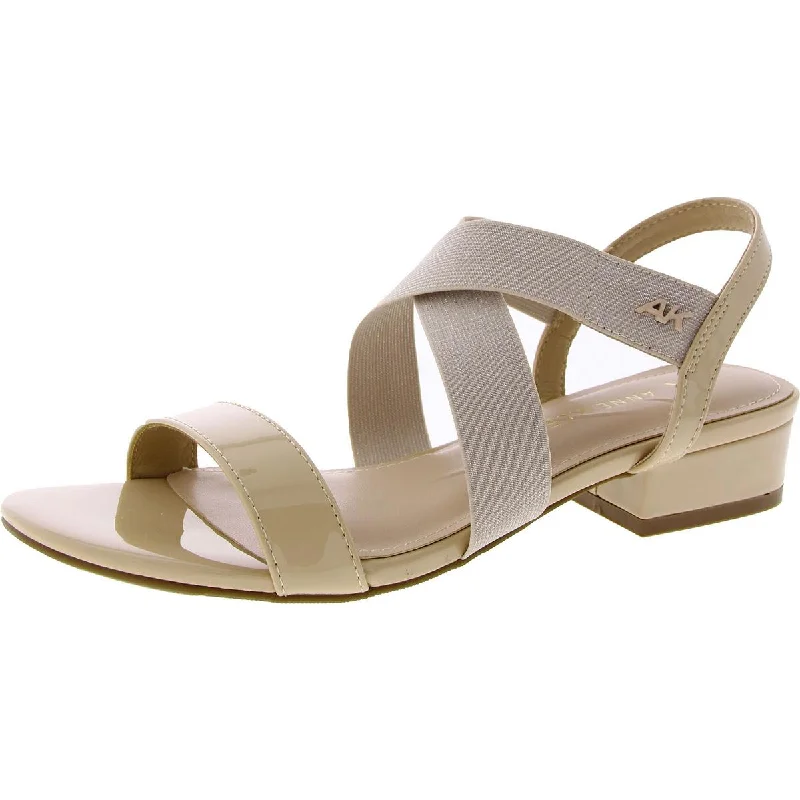 Women's Sandals with a Floral - Printed Upper in Pink for a Feminine Spring LookAnne Klein Womens Kimberly Faux Leather Slip On Block Heel Women's Sandals with a Floral - Printed Upper in Pink for a Feminine Spring LookAnne Klein Womens Kimberly Faux Leather Slip On Block Heel