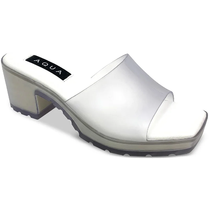 Women's Ankle - Strap Sandals with a Block Heel in Red for a Sophisticated StyleAqua Womens SANDALIA Jelly Slide On Slide Sandals Women's Ankle - Strap Sandals with a Block Heel in Red for a Sophisticated StyleAqua Womens SANDALIA Jelly Slide On Slide Sandals