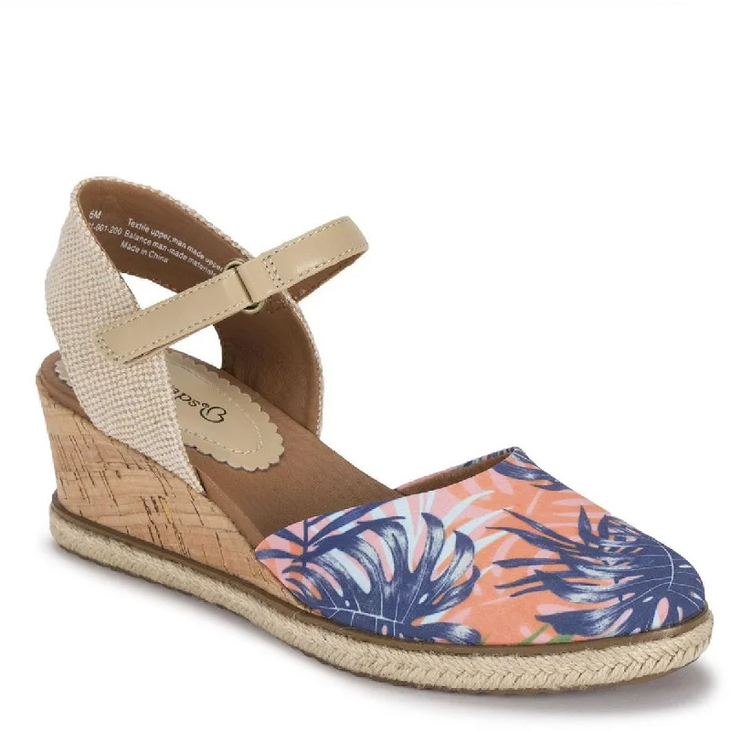 Adjustable Strap Women's Sandals with a Padded Heel in Pink for a Custom FitBaretraps Womens Ocean Cork Ankle Strap Espadrilles Adjustable Strap Women's Sandals with a Padded Heel in Pink for a Custom FitBaretraps Womens Ocean Cork Ankle Strap Espadrilles
