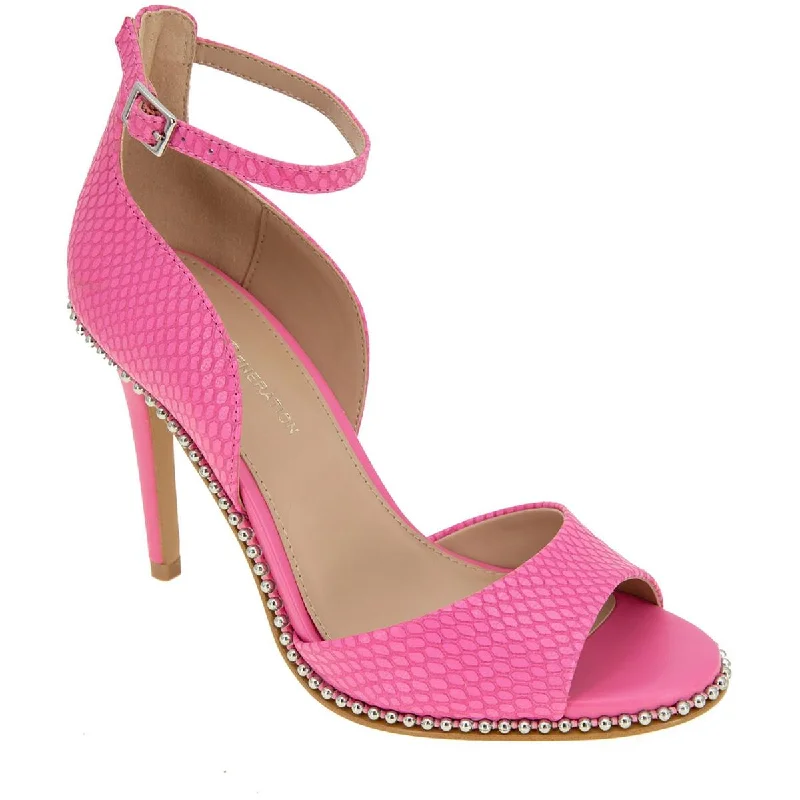 Women's Sandals with a Glitter - Coated Strap in Gold for a Sparkly Summer OutfitBCBGeneration Womens Jessika Leather Heels Women's Sandals with a Glitter - Coated Strap in Gold for a Sparkly Summer OutfitBCBGeneration Womens Jessika Leather Heels