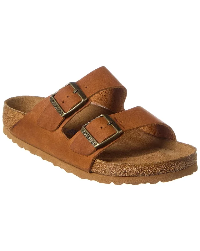 Sustainable Women's Recycled Material Sandals in Beige for Eco - Conscious ShoppersBirkenstock Arizona BS Leather Sandal
