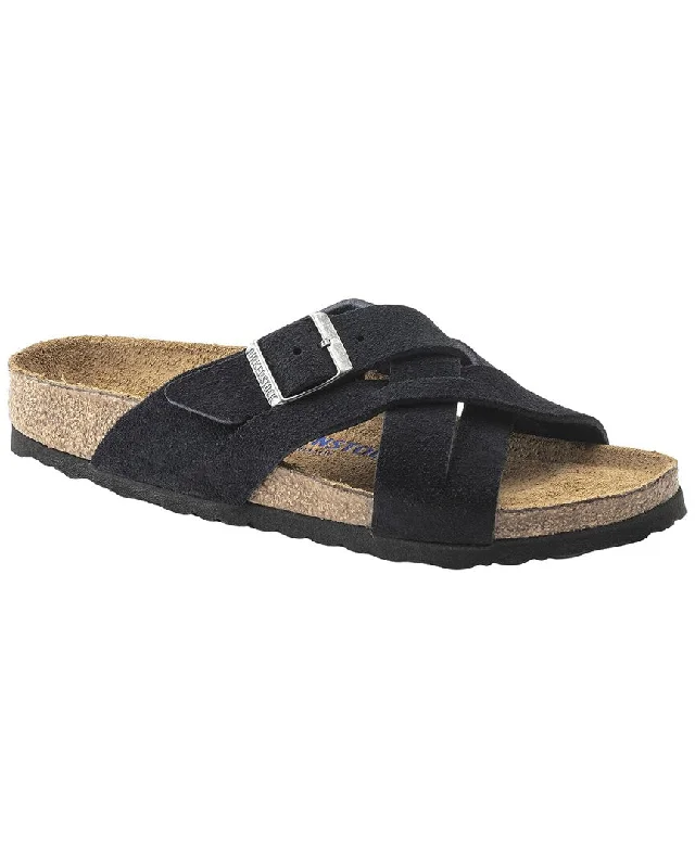 Women's Sandals with a Floral - Printed Upper in Pink for a Feminine Spring LookBirkenstock Lugano Soft Footbed Suede Sandal Women's Sandals with a Floral - Printed Upper in Pink for a Feminine Spring LookBirkenstock Lugano Soft Footbed Suede Sandal