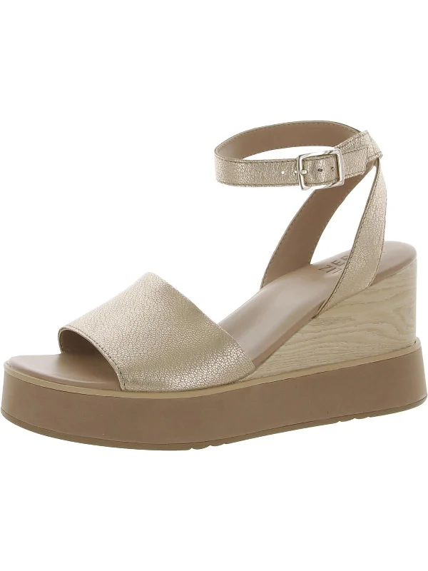 Women's Flat Slide Sandals with a Memory Foam Insole in White for All - Day ComfortBrynn Womens Faux Leather Summer Wedge Sandals Women's Flat Slide Sandals with a Memory Foam Insole in White for All - Day ComfortBrynn Womens Faux Leather Summer Wedge Sandals