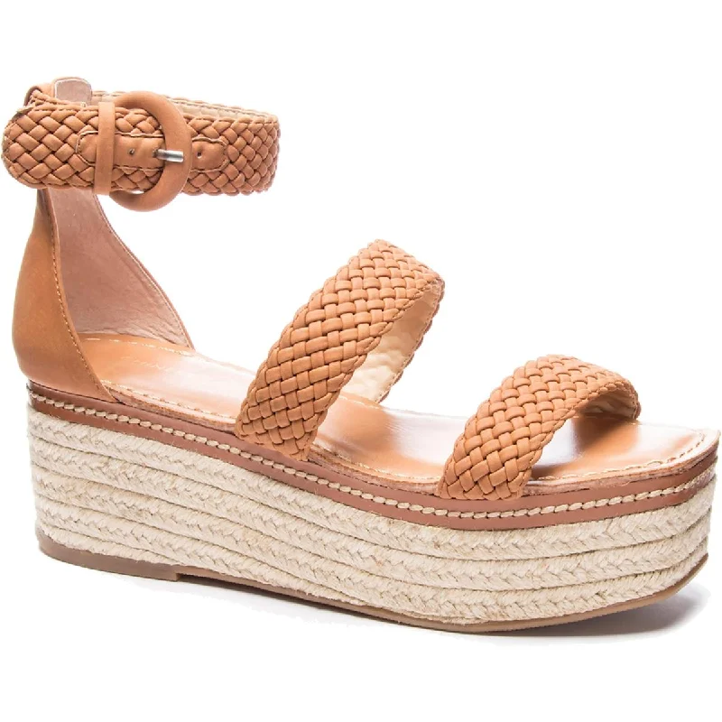Elastic - Strap Women's Sandals with a Padded Toe in Teal for Easy On - and - OffChinese Laundry Womens ZELLA Faux Leather Ankle Strap Platform Sandals Elastic - Strap Women's Sandals with a Padded Toe in Teal for Easy On - and - OffChinese Laundry Womens ZELLA Faux Leather Ankle Strap Platform Sandals