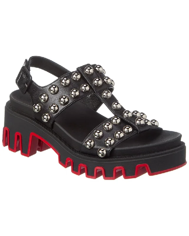 Women's Sandals with a Wedge Heel and a Tassel Detail in Orange for a Trendy LookChristian Louboutin Duniclou Leather Sandal Women's Sandals with a Wedge Heel and a Tassel Detail in Orange for a Trendy LookChristian Louboutin Duniclou Leather Sandal