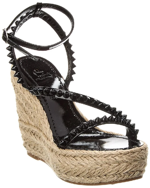 Women's Sandals with a Wedge Heel and a Tassel Detail in Orange for a Trendy LookChristian Louboutin Mafaldina Zeppa 120 Leather Wedge Sandal Women's Sandals with a Wedge Heel and a Tassel Detail in Orange for a Trendy LookChristian Louboutin Mafaldina Zeppa 120 Leather Wedge Sandal