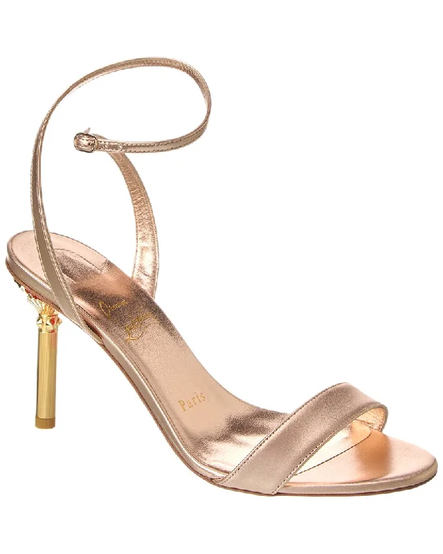 Women's Sandals with a Floral - Printed Upper in Pink for a Feminine Spring LookChristian Louboutin Mascasandal 85 Leather Sandal Women's Sandals with a Floral - Printed Upper in Pink for a Feminine Spring LookChristian Louboutin Mascasandal 85 Leather Sandal
