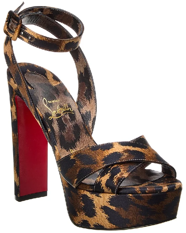 Sustainable Women's Recycled Material Sandals in Beige for Eco - Conscious ShoppersChristian Louboutin Supramariza 130 Satin Platform Sandal Sustainable Women's Recycled Material Sandals in Beige for Eco - Conscious ShoppersChristian Louboutin Supramariza 130 Satin Platform Sandal