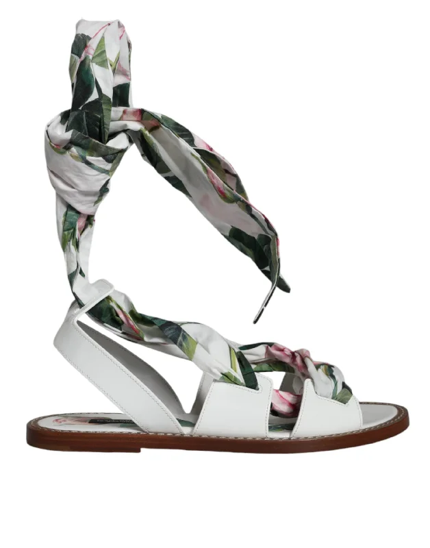 Women's Sandals with a Wedge Heel and a Tassel Detail in Orange for a Trendy LookDolce & Gabbana multi Floral Print Ankle Wrap Sandals Women's Shoes Women's Sandals with a Wedge Heel and a Tassel Detail in Orange for a Trendy LookDolce & Gabbana multi Floral Print Ankle Wrap Sandals Women's Shoes