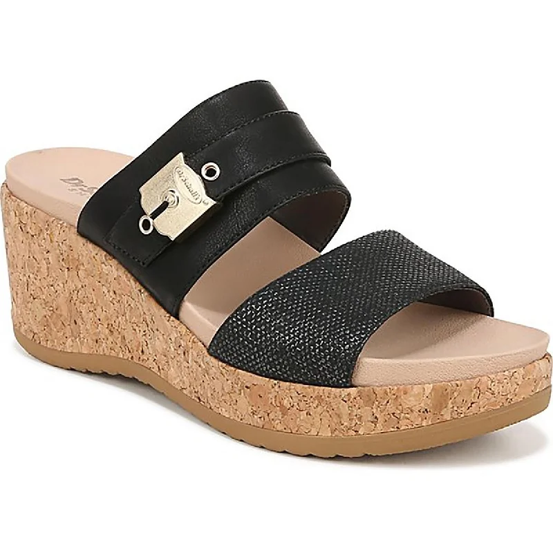 Women's Flat Slide Sandals with a Memory Foam Insole in White for All - Day ComfortDr. Scholl's Shoes Womens Cali Vibe Faux Leather Wedge Sandals Women's Flat Slide Sandals with a Memory Foam Insole in White for All - Day ComfortDr. Scholl's Shoes Womens Cali Vibe Faux Leather Wedge Sandals