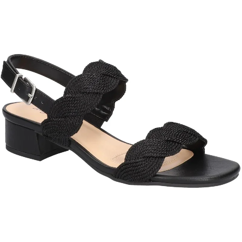 Women's Cork - Soled Espadrille Sandals with a Rope - Trimmed Upper in Navy for a Summer VibeEasy Street Womens Charee Woven Buckle Heels Women's Cork - Soled Espadrille Sandals with a Rope - Trimmed Upper in Navy for a Summer VibeEasy Street Womens Charee Woven Buckle Heels