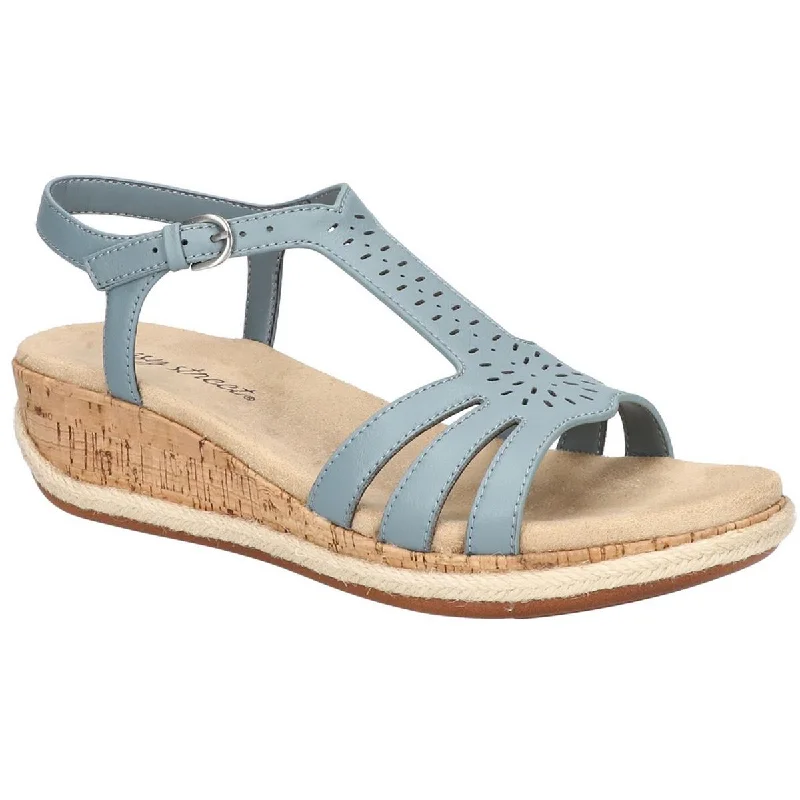 Waterproof Women's Rubber Beach Sandals with Arch Support in Blue for Water ActivitiesEasy Street Womens Dorinda Wedge Ankle Strap Waterproof Women's Rubber Beach Sandals with Arch Support in Blue for Water ActivitiesEasy Street Womens Dorinda Wedge Ankle Strap