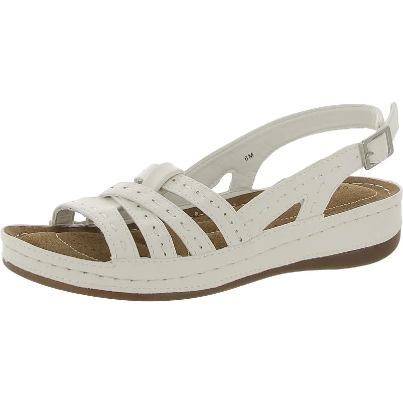 Women's Rhinestone - Embellished Open - Toe Sandals in Silver for a Glamorous Party LookEasy Street Womens Kehlani Faux Leather Strappy Slingback Sandals Women's Rhinestone - Embellished Open - Toe Sandals in Silver for a Glamorous Party LookEasy Street Womens Kehlani Faux Leather Strappy Slingback Sandals