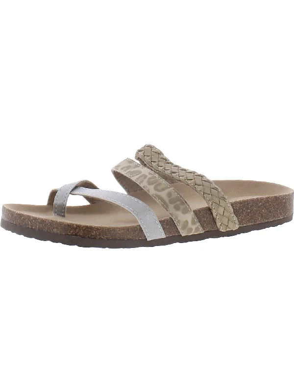 Women's Ankle - Strap Sandals with a Block Heel in Red for a Sophisticated StyleFabian Womens Toe Loop Open Toe Footbed Sandals Women's Ankle - Strap Sandals with a Block Heel in Red for a Sophisticated StyleFabian Womens Toe Loop Open Toe Footbed Sandals