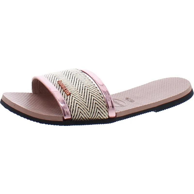 Women's Strappy Gladiator Sandals with Buckle Closures in Tan for a Boho LookHavaianas Womens Laceless Woven Slide Sandals