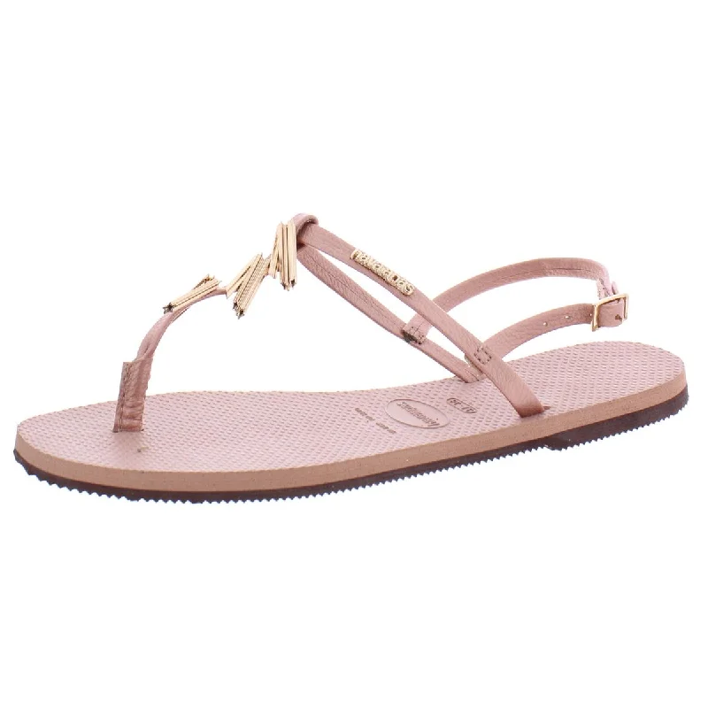 Women's Strappy Gladiator Sandals with Buckle Closures in Tan for a Boho LookHavaianas Womens You Riviera Maxi Embellished T-Strap Flat Sandals Women's Strappy Gladiator Sandals with Buckle Closures in Tan for a Boho LookHavaianas Womens You Riviera Maxi Embellished T-Strap Flat Sandals