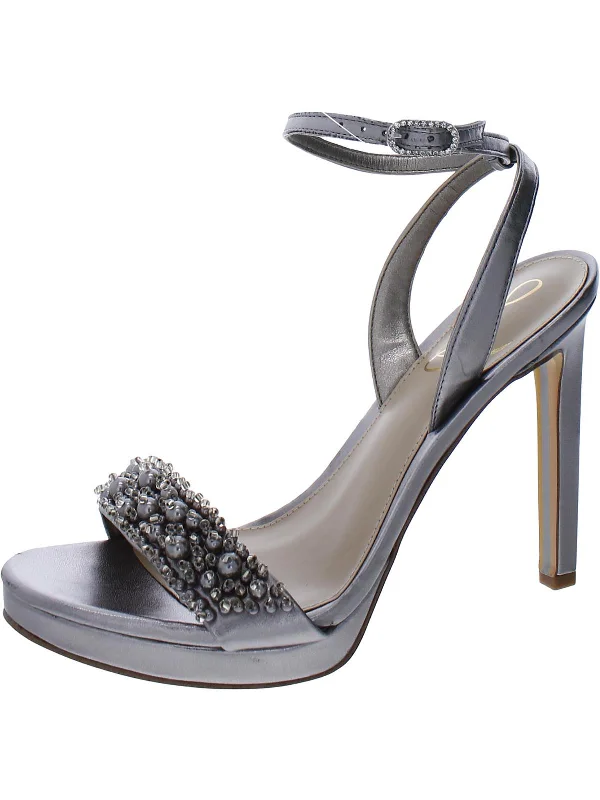 Women's Ankle - Strap Sandals with a Block Heel in Red for a Sophisticated StyleJade Perla Womens Embellished Ankle Strap Heels Women's Ankle - Strap Sandals with a Block Heel in Red for a Sophisticated StyleJade Perla Womens Embellished Ankle Strap Heels