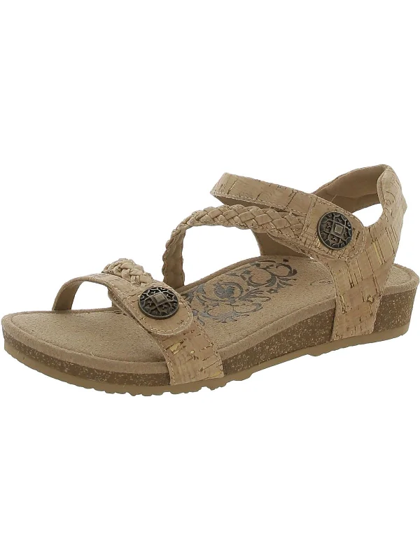 Women's Sandals with a Floral - Printed Upper in Pink for a Feminine Spring LookJillian Womens Leather Strappy Wedge Sandals Women's Sandals with a Floral - Printed Upper in Pink for a Feminine Spring LookJillian Womens Leather Strappy Wedge Sandals