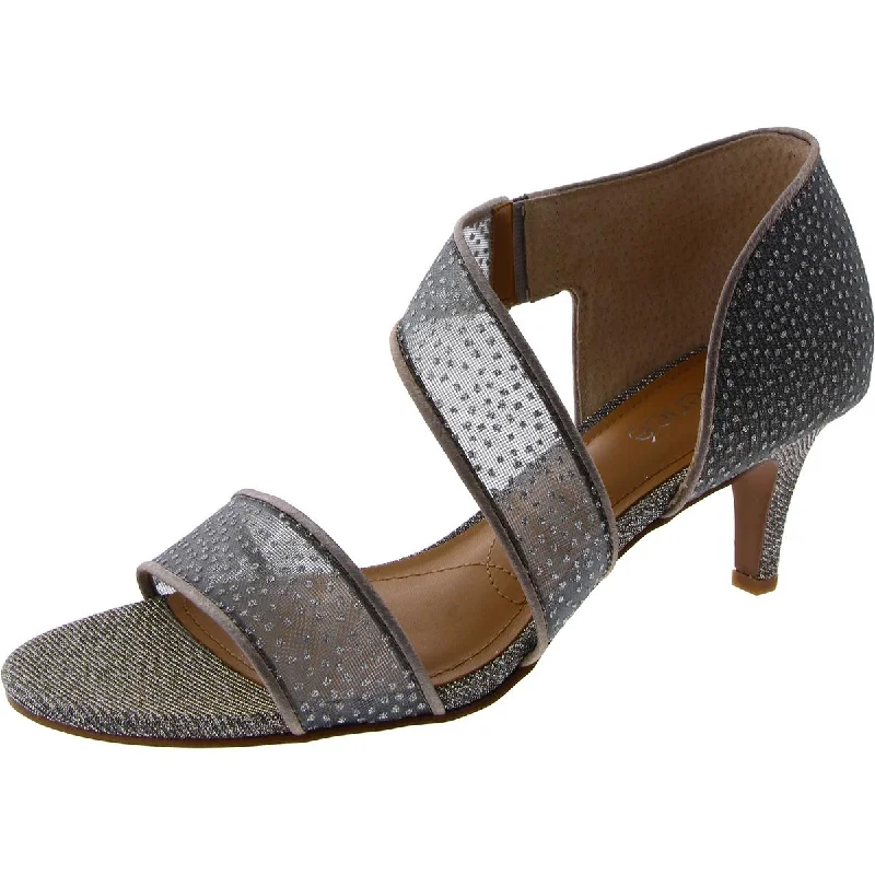 Women's Sandals with a Glitter - Coated Strap in Gold for a Sparkly Summer OutfitJivika Womens Dressy Slip On Heels Women's Sandals with a Glitter - Coated Strap in Gold for a Sparkly Summer OutfitJivika Womens Dressy Slip On Heels