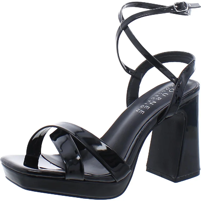 Women's Flat Slide Sandals with a Memory Foam Insole in White for All - Day ComfortJournee Collection Womens Comfort Insole Patent Ankle Strap