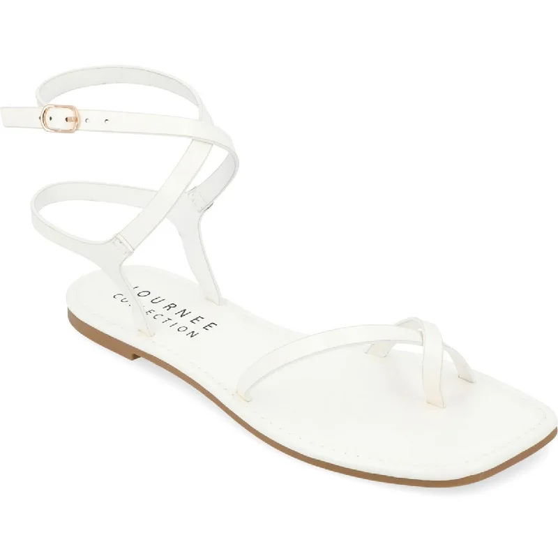 Women's Cork - Soled Espadrille Sandals with a Rope - Trimmed Upper in Navy for a Summer VibeJournee Collection Womens Faux Leather Buckle Ankle Strap Women's Cork - Soled Espadrille Sandals with a Rope - Trimmed Upper in Navy for a Summer VibeJournee Collection Womens Faux Leather Buckle Ankle Strap