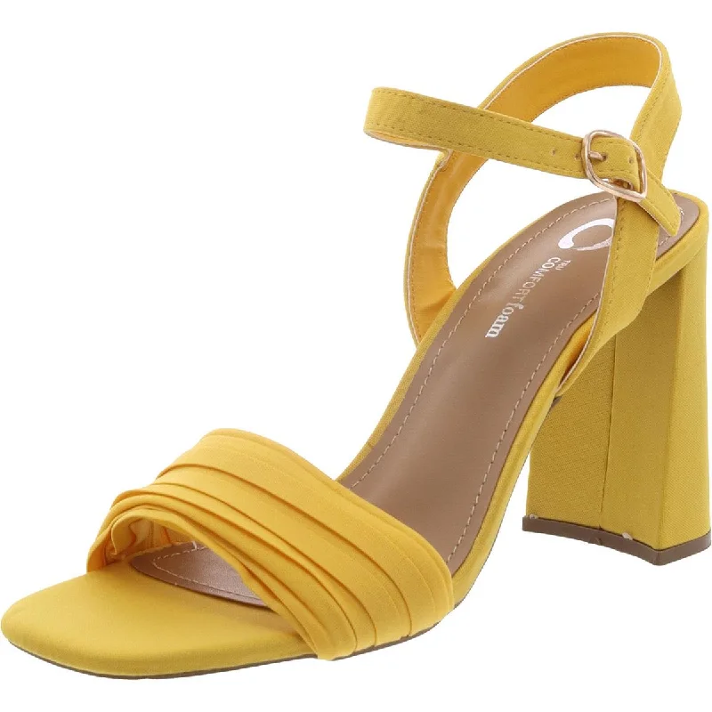 Women's Sandals with a Wedge Heel and a Tassel Detail in Orange for a Trendy LookJournee Collection Womens Gathered Ankle Strap Heels Women's Sandals with a Wedge Heel and a Tassel Detail in Orange for a Trendy LookJournee Collection Womens Gathered Ankle Strap Heels