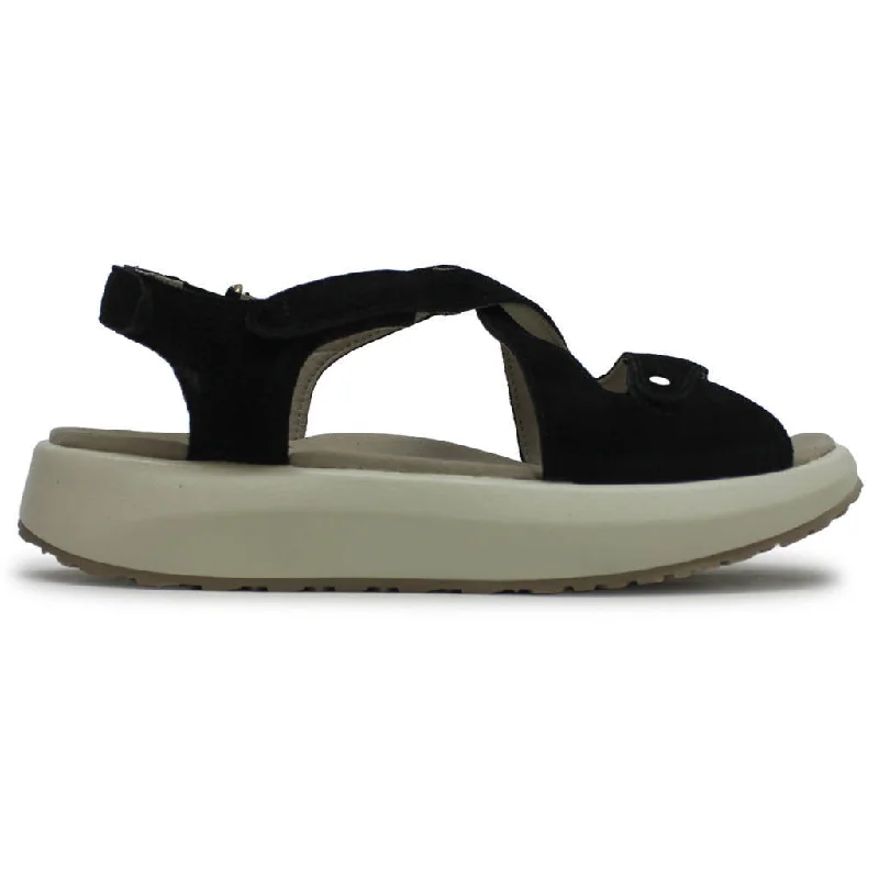Plus Size Women's Wide - Width Platform Sandals in Black for Added Comfort and HeightJenny Velour Leather Women's Slingbacks Sandals Plus Size Women's Wide - Width Platform Sandals in Black for Added Comfort and HeightJenny Velour Leather Women's Slingbacks Sandals