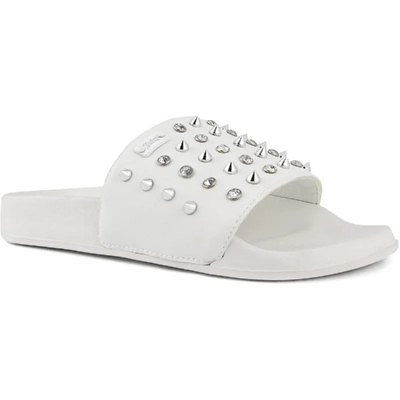 Sustainable Women's Recycled Material Sandals in Beige for Eco - Conscious ShoppersJuicy Couture Womens Slone Studded Open Toe Slide Sandals Sustainable Women's Recycled Material Sandals in Beige for Eco - Conscious ShoppersJuicy Couture Womens Slone Studded Open Toe Slide Sandals