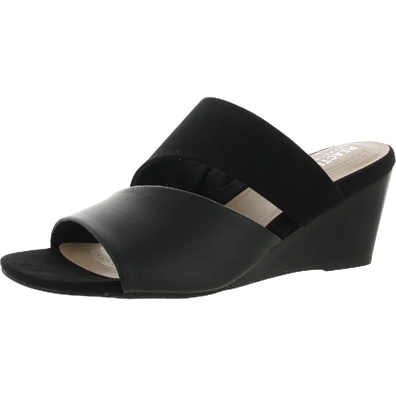 Women's Ankle - Strap Sandals with a Block Heel in Red for a Sophisticated StyleKenneth Cole Reaction Womens Maisee Faux Leather Slip-On Wedge Sandals Women's Ankle - Strap Sandals with a Block Heel in Red for a Sophisticated StyleKenneth Cole Reaction Womens Maisee Faux Leather Slip-On Wedge Sandals