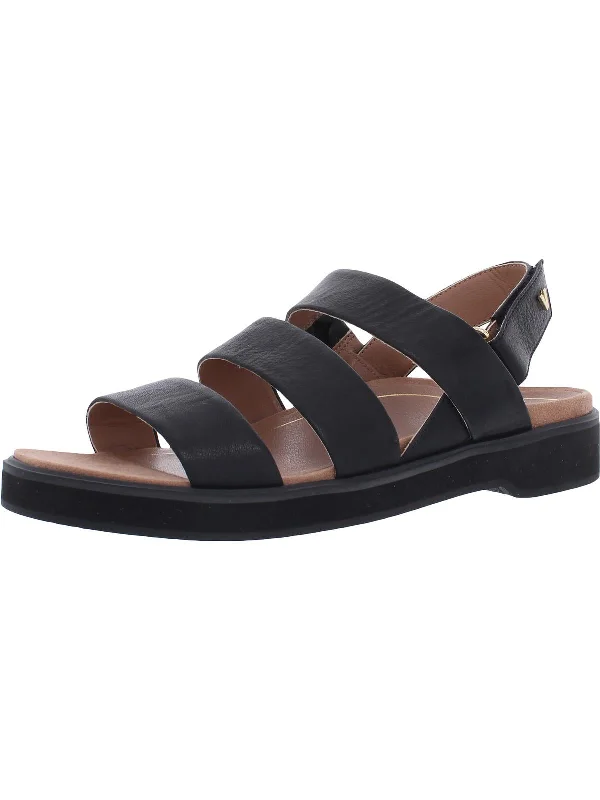 Shock - Absorbing Women's Sandals with a Soft Insole in Black for Active LifestylesKeomi Womens Leather Flat Footbed Sandals