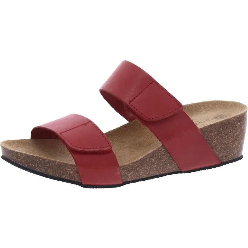 Women's Cork - Soled Espadrille Sandals with a Rope - Trimmed Upper in Navy for a Summer VibeLola Sabbia Womens Liat Faux Leather Slip On Wedge Sandals Women's Cork - Soled Espadrille Sandals with a Rope - Trimmed Upper in Navy for a Summer VibeLola Sabbia Womens Liat Faux Leather Slip On Wedge Sandals