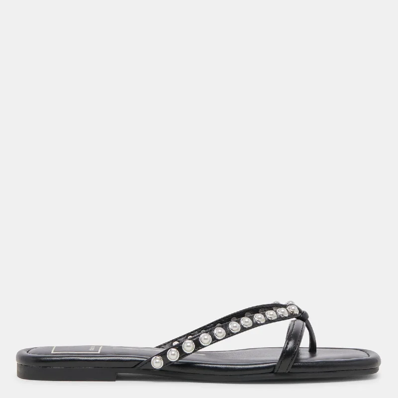 Shock - Absorbing Women's Sandals with a Soft Insole in Black for Active LifestylesLucca Pearl Sandals Black Pearls Shock - Absorbing Women's Sandals with a Soft Insole in Black for Active LifestylesLucca Pearl Sandals Black Pearls