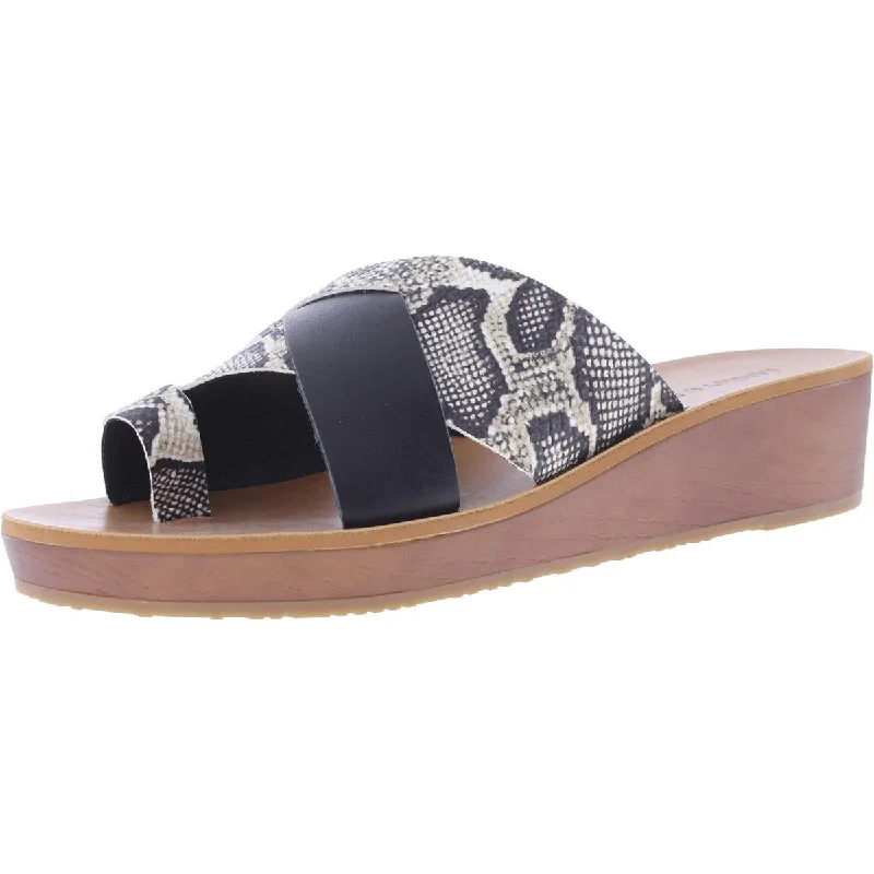 Women's Flat Slide Sandals with a Memory Foam Insole in White for All - Day ComfortLucky Brand Womens Heliara Leather Snake Print Wedge Sandals Women's Flat Slide Sandals with a Memory Foam Insole in White for All - Day ComfortLucky Brand Womens Heliara Leather Snake Print Wedge Sandals
