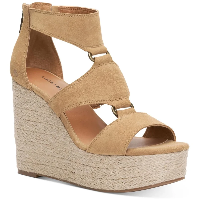 Adjustable Strap Women's Sandals with a Padded Heel in Pink for a Custom FitLucky Brand Womens Rillyon Suede Gladiator Wedge Sandals Adjustable Strap Women's Sandals with a Padded Heel in Pink for a Custom FitLucky Brand Womens Rillyon Suede Gladiator Wedge Sandals