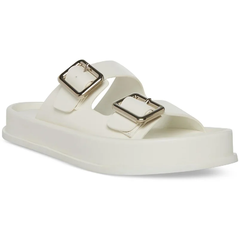 Women's Cork - Soled Espadrille Sandals with a Rope - Trimmed Upper in Navy for a Summer VibeMadden Girl Womens Trip Faux Leather Buckle Slide Sandals Women's Cork - Soled Espadrille Sandals with a Rope - Trimmed Upper in Navy for a Summer VibeMadden Girl Womens Trip Faux Leather Buckle Slide Sandals