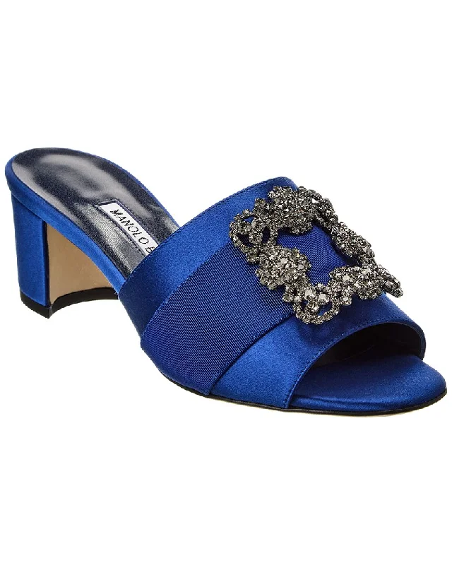 Women's Cork - Soled Espadrille Sandals with a Rope - Trimmed Upper in Navy for a Summer VibeManolo Blahnik Martanew 50 Satin Sandal Women's Cork - Soled Espadrille Sandals with a Rope - Trimmed Upper in Navy for a Summer VibeManolo Blahnik Martanew 50 Satin Sandal