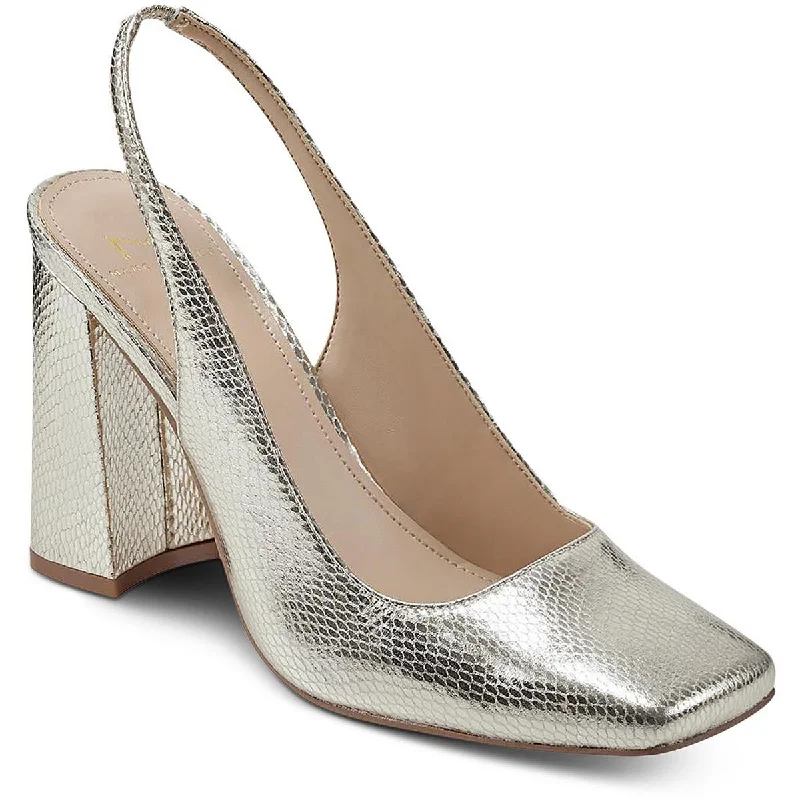 Women's Flat Slide Sandals with a Memory Foam Insole in White for All - Day ComfortMarc Fisher LTD Womens Onna Square Toe Leather Heels Women's Flat Slide Sandals with a Memory Foam Insole in White for All - Day ComfortMarc Fisher LTD Womens Onna Square Toe Leather Heels