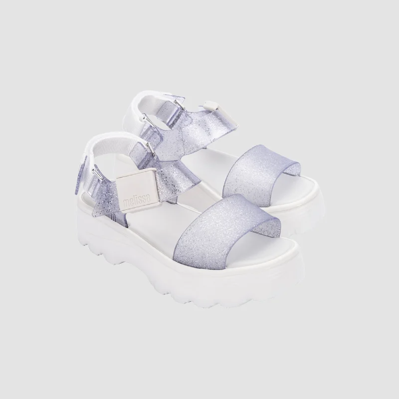 Waterproof Women's Rubber Beach Sandals with Arch Support in Blue for Water ActivitiesMELISSA KICK OFF SANDAL SHINY Waterproof Women's Rubber Beach Sandals with Arch Support in Blue for Water ActivitiesMELISSA KICK OFF SANDAL SHINY