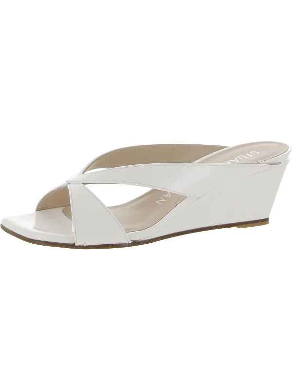 Elastic - Strap Women's Sandals with a Padded Toe in Teal for Easy On - and - OffMiami Womens Patent Leather Open Toe Slide Sandals Elastic - Strap Women's Sandals with a Padded Toe in Teal for Easy On - and - OffMiami Womens Patent Leather Open Toe Slide Sandals