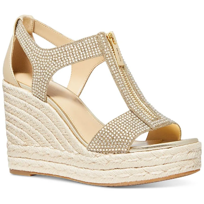 Adjustable Strap Women's Sandals with a Padded Heel in Pink for a Custom FitMICHAEL Michael Kors Womens Berkely Zipper Wedge Sandals Adjustable Strap Women's Sandals with a Padded Heel in Pink for a Custom FitMICHAEL Michael Kors Womens Berkely Zipper Wedge Sandals
