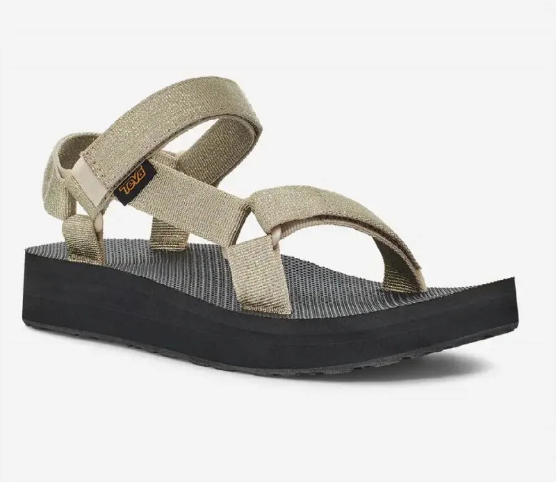 Women's Strappy Gladiator Sandals with Buckle Closures in Tan for a Boho LookMidform Universal Sandal In Metallic Champagne Women's Strappy Gladiator Sandals with Buckle Closures in Tan for a Boho LookMidform Universal Sandal In Metallic Champagne