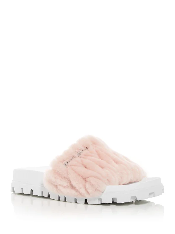 Women's Sandals with a Floral - Printed Upper in Pink for a Feminine Spring LookMontone Matelasse Womens Faux Fur Slip On Slide Sandals Women's Sandals with a Floral - Printed Upper in Pink for a Feminine Spring LookMontone Matelasse Womens Faux Fur Slip On Slide Sandals