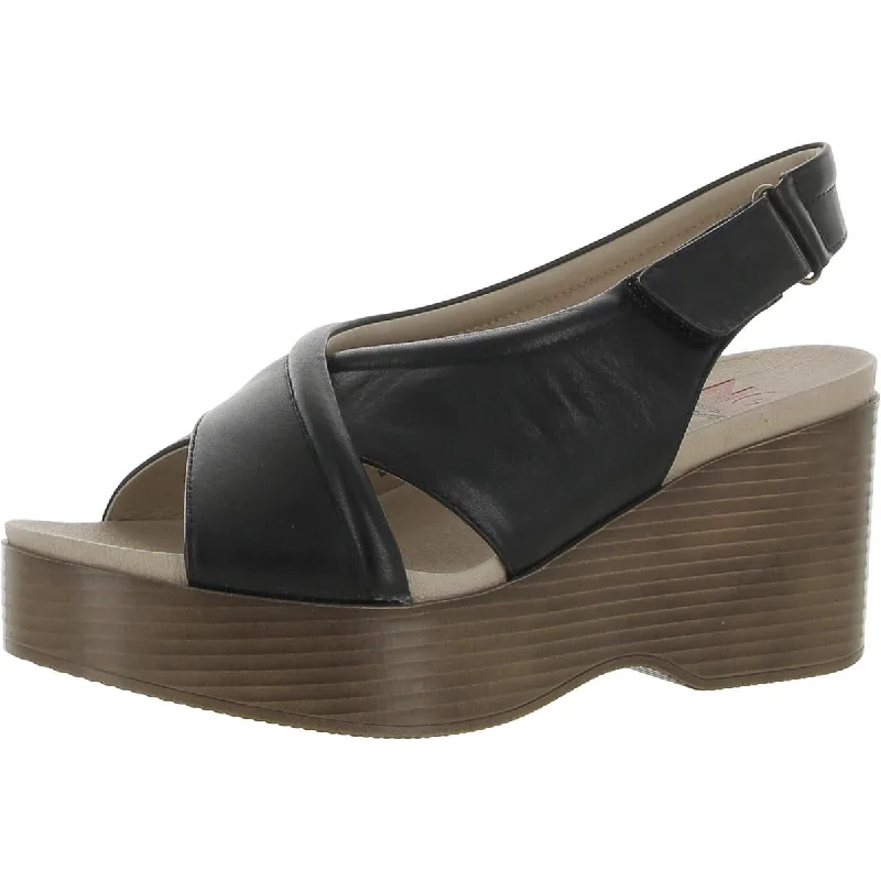 Child - Friendly Women's Sandals with a Secure Buckle in Purple for Moms on the GoNational Comfort Womens Alanis Leather Open Toe Wedge Sandals Child - Friendly Women's Sandals with a Secure Buckle in Purple for Moms on the GoNational Comfort Womens Alanis Leather Open Toe Wedge Sandals